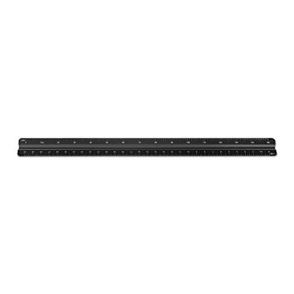 Alumicolor Aluminum Combination Solid Drafting Scale, 12IN, Black - color: Black, size: 12 Inch, style: Combination
