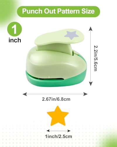 UCEC Craft 1 inch Star Hole Punch, Star Punch, Christmas Punch Puncher for Paper Crafting Scrapbooking - color: Star, size: 1 Inch