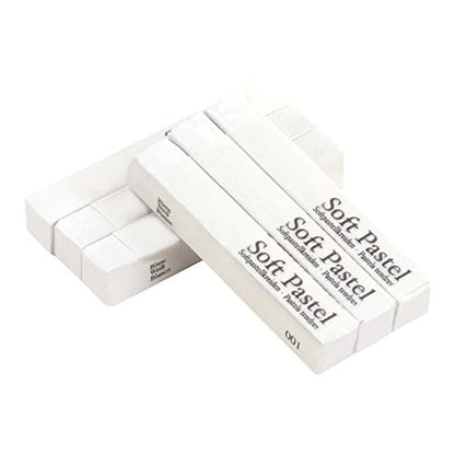 6 Pcs Soft Pastel Drawing Chalk Set Square Sketch Pastel Chalk Painting Sticks Drawing Sketching Pen Art Supplies Artists Beginners Non-Toxic Soft Pastel Stick Crayons for Teachers Professionals - color: white