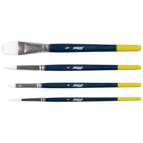 Prang Hobby Paint Brush Set, Assorted Sizes, 4 Brushes - size: 4 Count (Pack of 1)