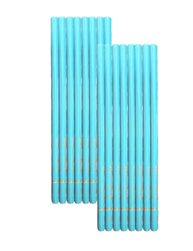 Professional Art Supplies 8-Piece Soft Charcoal Pencil Set, Turquoise Blue, Artist Quality Drawing Tools for Sketching (16 soft)