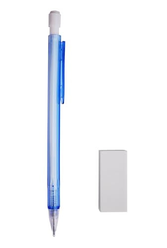 9-Piece Set Back-to-School Kit, Maths Set Pastl Blue | Stationery Set, Compass, Mechanical Pencil, Pencil Leads, Geometry Sets, Ruler, Eraser in a Re-usable plastic box - color: Blue
