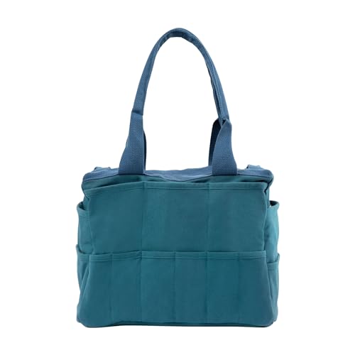 Soolla Studio Bag: Art Supply Storage Organizer & Pottery Tool Bag, Washable Tote, Yarn Bag, Crochet, 30 Pockets, 15+ Colors - color: Aquamarine