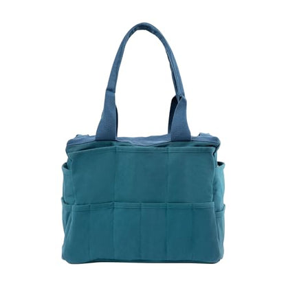 Soolla Studio Bag: Art Supply Storage Organizer & Pottery Tool Bag, Washable Tote, Yarn Bag, Crochet, 30 Pockets, 15+ Colors - color: Aquamarine