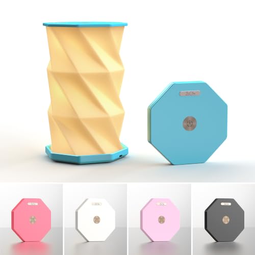 Portable Foldable Table Lamp, Japanese Gift, Paper Lantern Lights - color: Blue