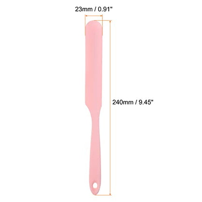 HARFINGTON 2Pcs Silicone Spatula Scraper 9.45" Reusable Non-Stick Flexible Spatulas for Epoxy Resin Liquid Paint Arts DIY Crafts, Pink - color: Pink