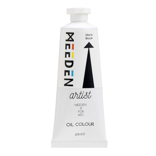 MEEDEN Artist Grade Oil Paint: Mars Black - 60ml/2oz Tube | Professional Art Paints and Supplies for Canvas Painting - color: Mars Black, size: 2 Fl Oz (Pack of 1)