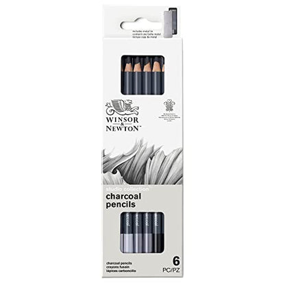 Winsor & Newton Studio Collection, 6 Count, Charcoal Pencils - style: 6 Charcoal Pencils