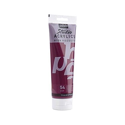 Pébéo 169-054 - Studio Acrylics Fine Acrylic - Acrylic Paint - Red Acrylic - Alizarin Crimson, 250 ml - color: Alizarin Crimson, size: 8.45 Fl Oz (Pack of 1)