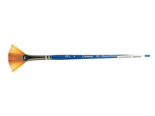 Winsor & Newton Cotman Watercolor Brush, Series 888, Synthetic, SH #4 | Synthetic, Short Handle, Nickel Plated Brass Ferrule, Easy Cleaning, Blend of Thick & Thin Fibers - size: SH #4, style: Series 888 Fan