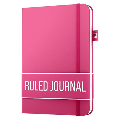 Lined Journal Notebook for writing | Ruled 150 pages, 120gsm Thick Paper with Sticky Notes,pen loop, elastic band, leather hard cover | Scribbles That Matter A5 journals for writing, 5.75x8.2 inches - color: Pink1