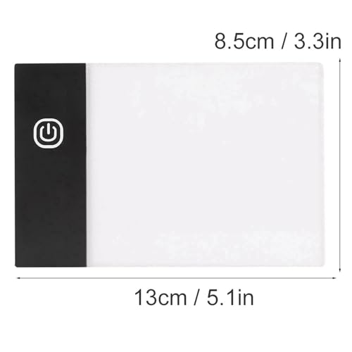 LED Light Board Mini A6 Portable Tracing LED Copy Board Light Box, Drawing Box Flip Book Kit Tablet Paint Pad, Eye Protective Adjustable Light Box 3.3 x 5.1in