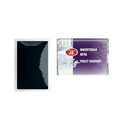White Nights Extra Fine Artists Grade Professional Granulated Watercolor 2.5 ml Full Pan By Nevskaya Palitra (Violet Shadows) - color: Violet Shadows