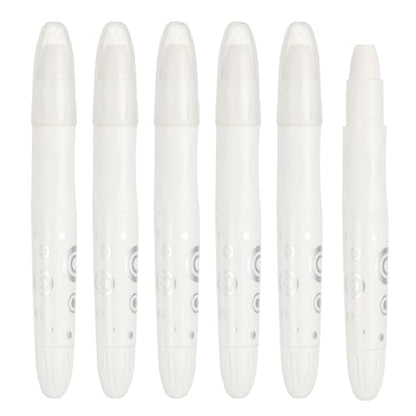 PATIKIL Watercolor Gel Crayon, 6Pcs Washable Twist Crayons for Coloring, Drawing, Painting, White (5.2x0.59) - color: White