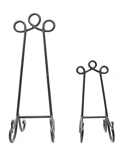Creative Co-Op DE1159 Grey Metal Easel 24 Inch High