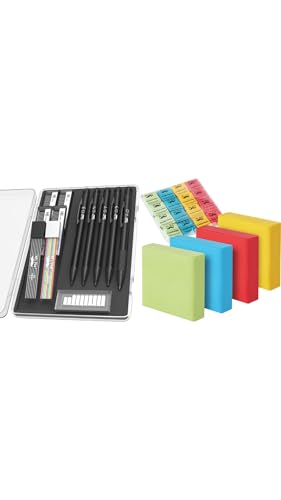 Mr. Pen- Metal Mechanical Pencil Set with Lead and Eraser Refills & Kneaded Erasers 16 Pack