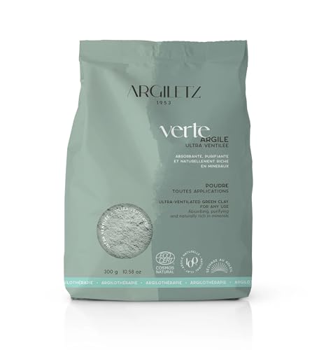 Argiletz Laboratoires French Green Clay | Ultra-Ventilated | Sourced and Produced in France | 300g/10.5 oz