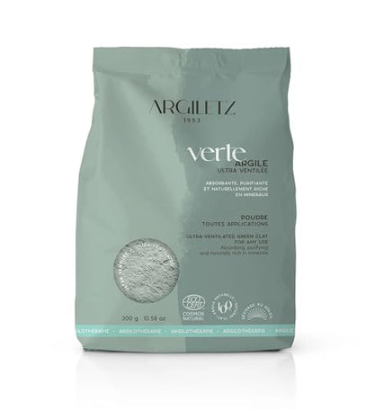 Argiletz Laboratoires French Green Clay | Ultra-Ventilated | Sourced and Produced in France | 300g/10.5 oz