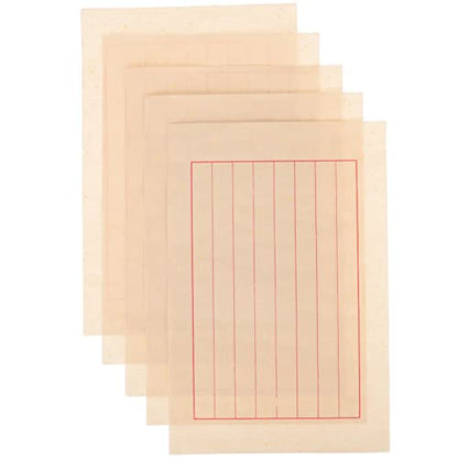 EXCEART Chinese Calligraphy Pad Beige Rice Paper 50 Sheets Smooth Delicate Writing for Calligraphy Practice - color: As Shown,as Shown 1