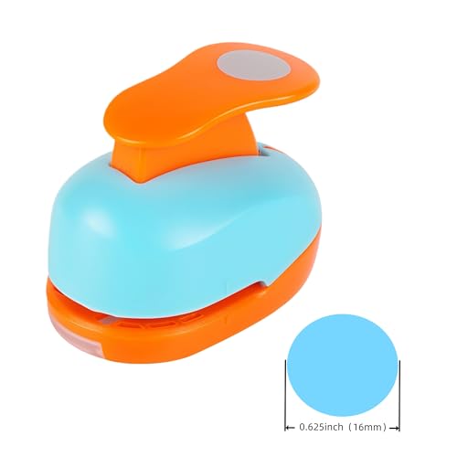 Circle Punch 5/8 inch Craft Lever Circle Shape Lever Punch Handmade Paper Candy Color by Random 5/8 inch（16mm） - color: EVA-Circle-5/8