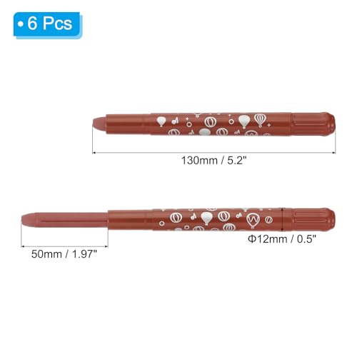 PATIKIL Watercolor Gel Crayon, 6Pcs Washable Twist Coloring Crayons Bulk Blendable for Coloring, Drawing, Painting, Brown Crayon - color: Brown