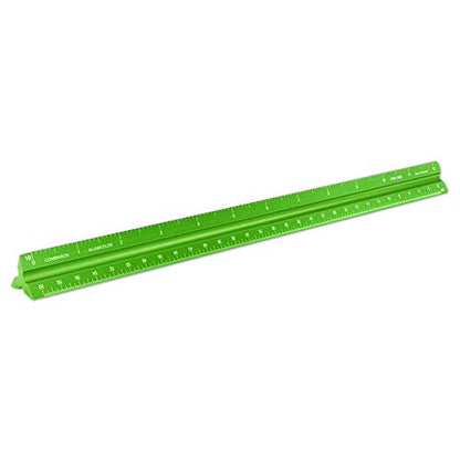 Alumicolor Aluminum Combination Solid Drafting Scale, 12IN, Green - color: Green, size: 12 Inch, style: Combination
