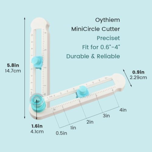 Circle Cutter for Paper Crafts – Rotary Knife, Scrapbooking/Card Making, Cuts 0.78-7.87" - color: Circle Cutter
