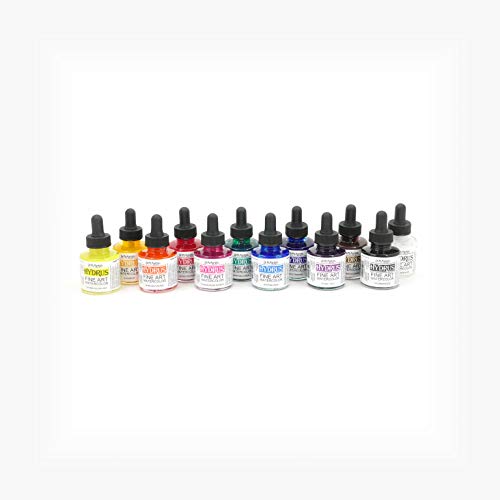 Dr. Ph. Martin's Hydrus Fine Art Watercolor (Set 1) Watercolor Set, 1.0 oz, Set 1 Colors, 1 Set of 12 Bottles