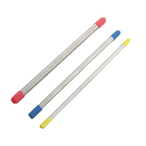 TAODAN 3PCS Ceramic Sculpture Set Stainless Steel Vertical Hair Texture Bar Detail Tool for Doll/Book Making Paper Projects Polymer Clay
