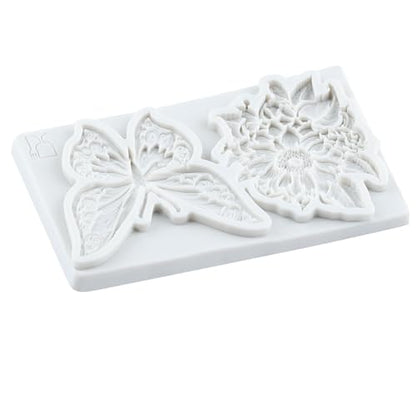 Butterfly Flower Polymer Clay Molds Butterfly Floral Silicone Mold - color: Style F