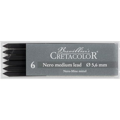 Cretacolor Nero Charcoal Oil Drawing Sticks, Nero Drawing Lead (oily) #2 Medium - style: Nero Medium