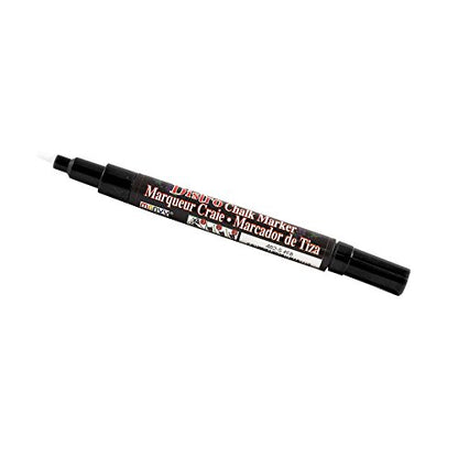 JAM PAPER Dustless Erasable Chalk Markers - Fine Point Liquid Chalk Marker - Black - 2/Pack - color: Black