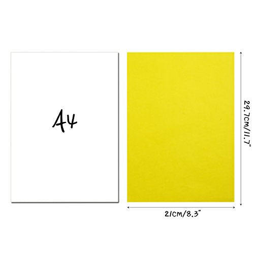 100 Pcs Carbon Transfer Paper Tracing Paper 11.7"×8.3" for Transfer Pattern on Wood, Paper, Canvas (Yellow)