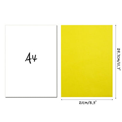 100 Pcs Carbon Transfer Paper Tracing Paper 11.7"×8.3" for Transfer Pattern on Wood, Paper, Canvas (Yellow)