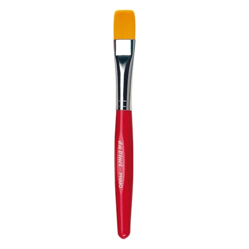 da Vinci Series 354R Primo Synthetic Flat Brush, Size 16. (354R-16) - color: Red, style: Flat Synthetic