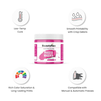 Process Magenta Screen Printing Ink 16 oz Pint, Plastisol Ink - color: Process Magenta, size: 16 fl oz
