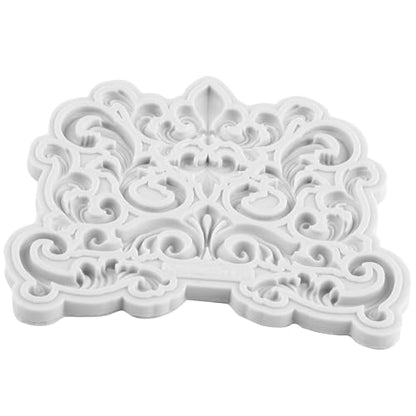Baroque Polymer Clay Molds Baroque Scroll Relief Silicone Mold | Filigree Mold DIY Crafts Epoxy Resin Casting Polymer Clay Tools Craft Air Dry Jewelry Making - color: Style M