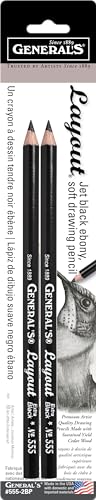 General Pencil 639393Layout Graphite Drawing Pencils 2/Pkg-2B