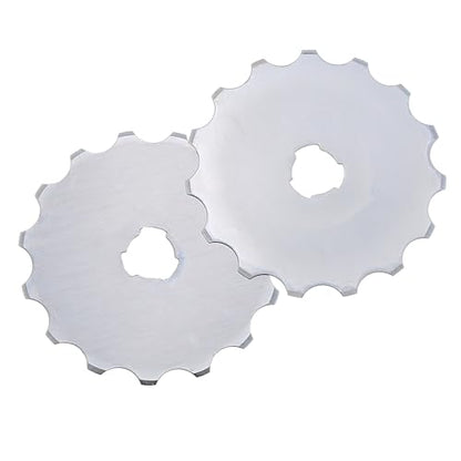 ZZHXSM 2-Pack 45mm Perforated Rotary Replacement Blades for Hook Scissors, Craft Sewing Leather Paper Card Cutting
