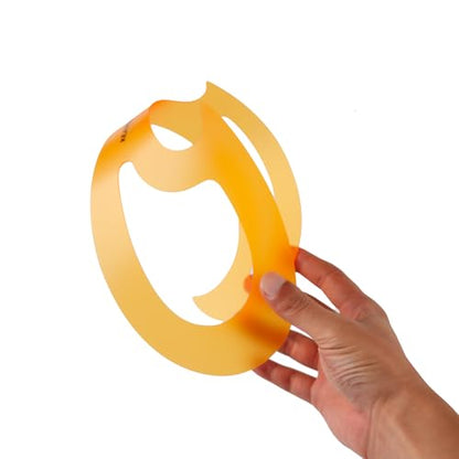 KEARING 42cm Large French Curve Ruler - Flexible Orange Sewing Template | Extra-long 42cm flexible transparent orange PVC curve template with protective vinyl case for sewing pattern making - style: 1312