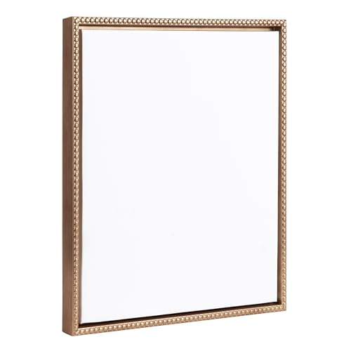 Kate and Laurel Sylvie Blank Framed Canvas Wall Art, 16x20 Gold Beaded, Vintage Modern Empty Canvas for Paint-Your-Own Art, Ready to Paint Premium Canvas Already Framed - color: Sylvie Beaded Dark Gold
