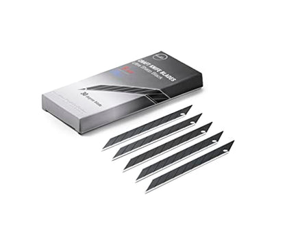 Beaditive Detail Craft Knife Blades (30 pcs) - 30 Degree Snap-Off Utility Knife Blade - Art, Craft, Model Making (Ultra Sharp Black) - color: Black