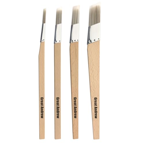 Great Andrew Trim Paint Brushes Set of 4, 0.25" 0.5" 0.7" 1"
