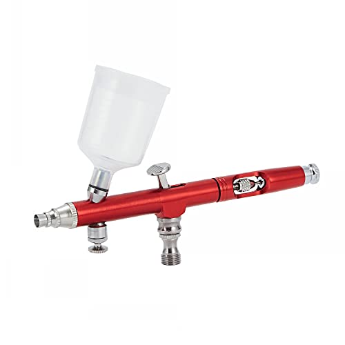Dual-Action Airbrush Spray Gun Gravity Feed Airbrush Kit with 7cc 20cc 40cc 0.3mm for Makeup Nail Art Tattoo Cake Toy Model | 7/20/40cc cups included, Fine-to-broad coverage, Gravity feed, Ergonomic design,Multi-purpose for hobbies & crafts