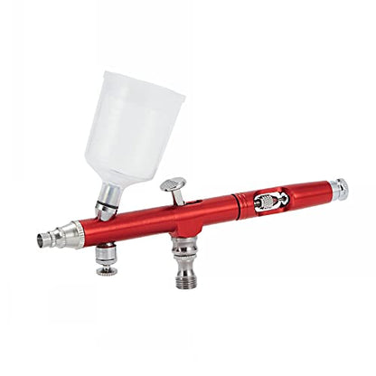 Dual-Action Airbrush Spray Gun Gravity Feed Airbrush Kit with 7cc 20cc 40cc 0.3mm for Makeup Nail Art Tattoo Cake Toy Model | 7/20/40cc cups included, Fine-to-broad coverage, Gravity feed, Ergonomic design,Multi-purpose for hobbies & crafts