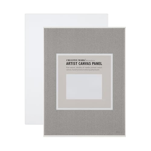 Creative Mark Cotton Canvas Panels 12x24" - 12 Pack - Professional Quality Fine Weave Acrylic Primed Artist Canvas Boards for Painting, Acrylics, Studios, & More - size: 12x24" - 12 Pack