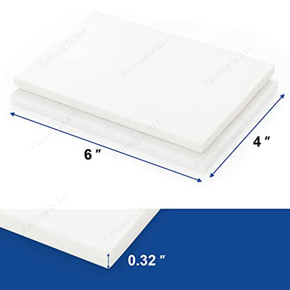 White Rubber Carving Blocks Printing Kit | Includes 6 Shaped Blades Cutting Tool,12 Pack Rubber Carving Blocks and 3 Carbon Papers for Printmaking, Stamps, Crafts - size: 4x6"(12 Pack) + Carving Tool