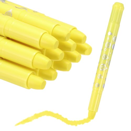 MECCANIXITY Twist Crayons, Twist Crayons Gel Watercolor Set Washable Silky Smooth for Arts Drawing DIY Craft Project Coloring Supplies Gift(Lemon Yellow, Pack of 11) - color: Lemon Yellow