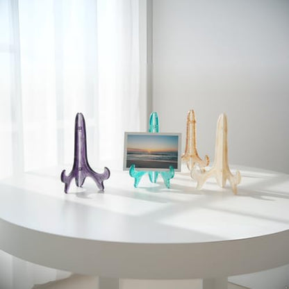 DILIBRA Display Stand Resin Mold Plate Stands Silicone Plate Holder | For Display, Epoxy Casting, Home Decoration,Pictures Frame, Fold-able Photo Frame, Artworks Display Holder,Resin Painting