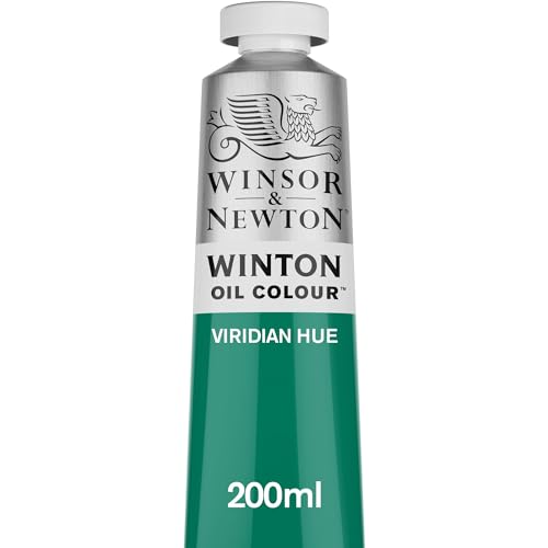 Winsor & Newton Winton Oil Color, 200ml Tube, Viridian Hue | High-quality pigments, Durable, Lightfast, Permanent, Uniform Consistency, Great Pigment Load - color: Viridian Hue, size: 6.75 Fl Oz (Pack of 1), style: 6.75-oz Tube